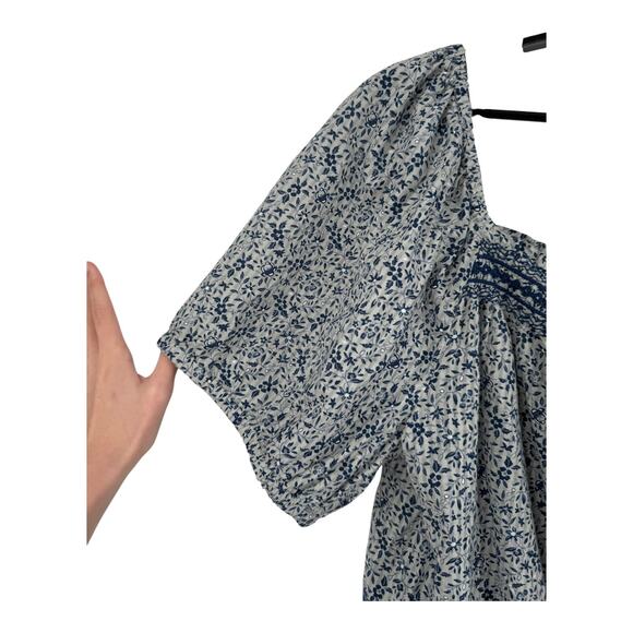 Madewell Top Plus Jeanette Florentine Floral blue size 2X - Picture 4 of 9